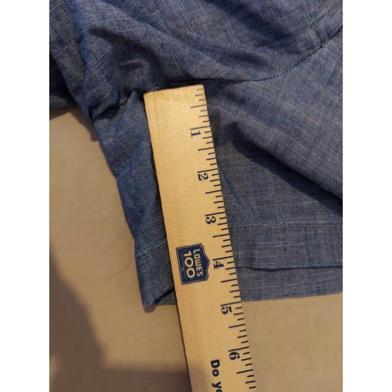 J.Crew VINTAGE Womens J. Crew Khaki Shorts 12 Blue Cotton Chino Size 34" / US 12 / IT 48 - 5 Thumbnail