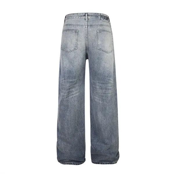Jean Men's punk street gradient washed straight jeans y2k Size US 32 / EU 48 - 2 Thumbnail