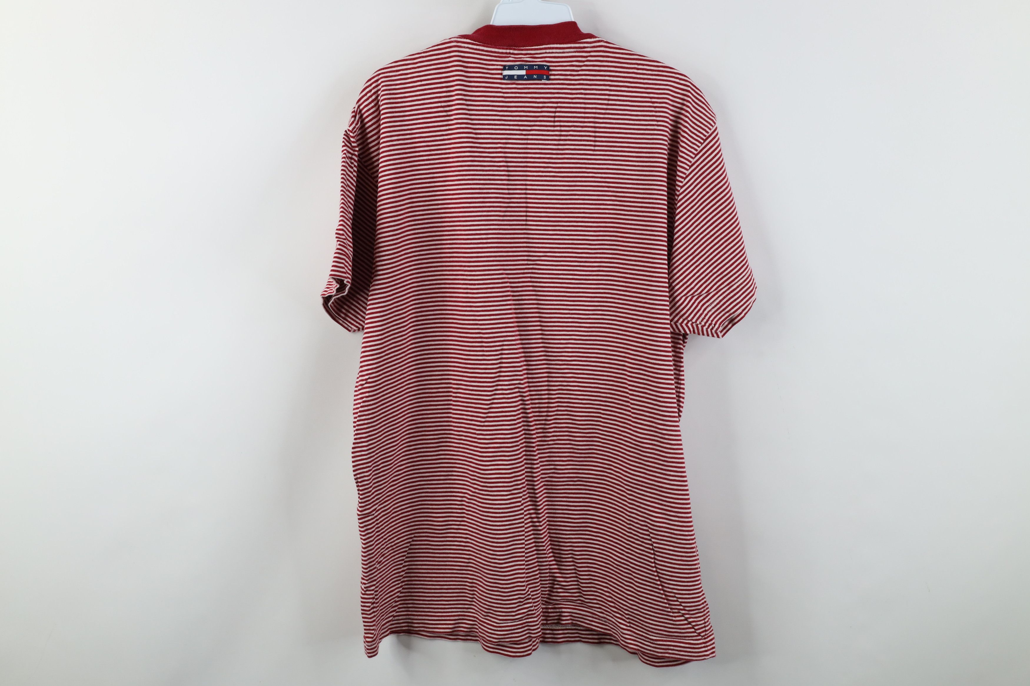 Tommy Hilfiger Vintage 90s Tommy Hilfiger Cane Striped Short Sleeve T-Shirt Size US L / EU 52-54 / 3 - 10 Thumbnail
