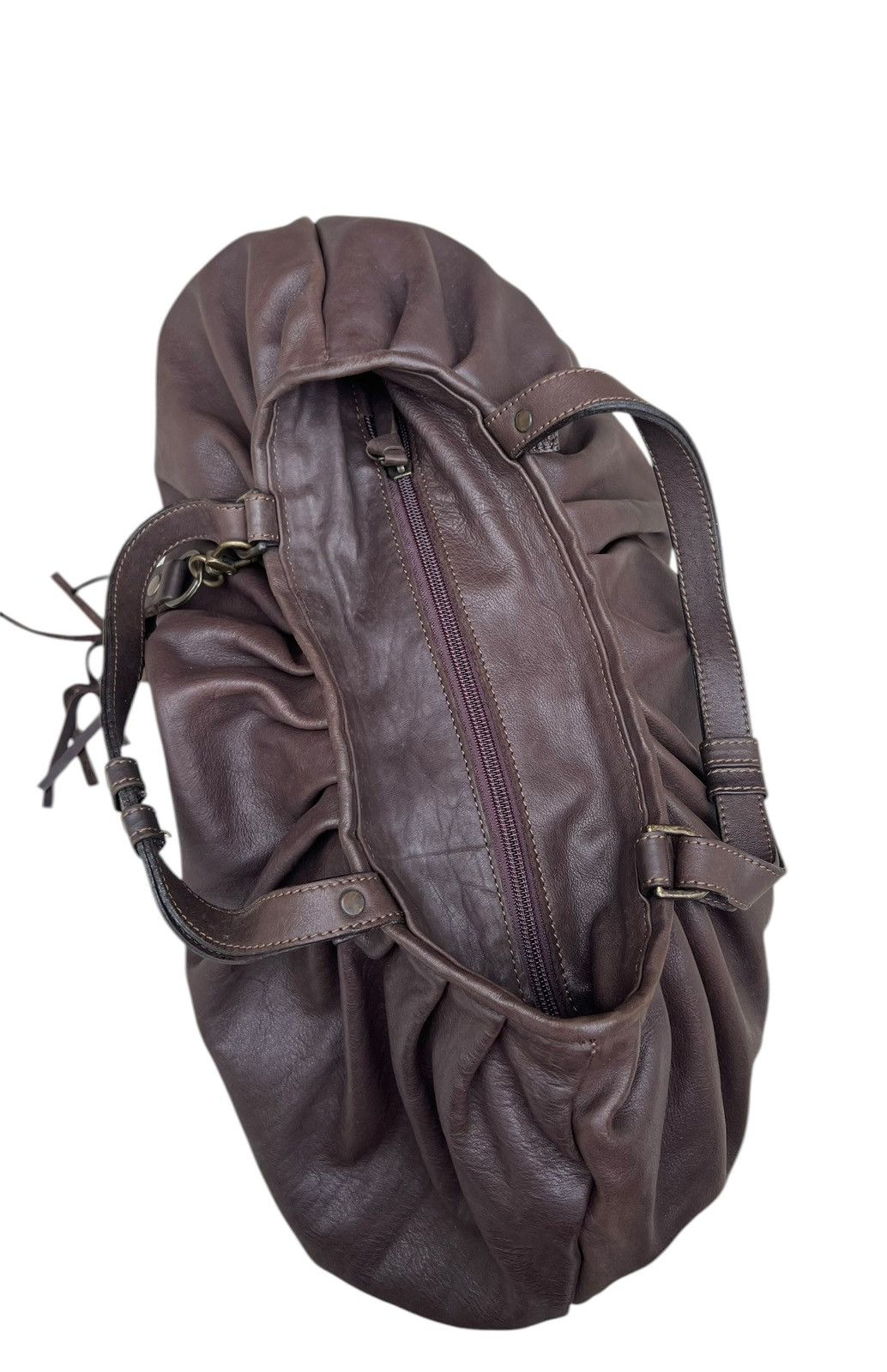 Leather Vintage SPIGA Italy Patina Brown Leather Bag Size ONE SIZE - 13 Thumbnail