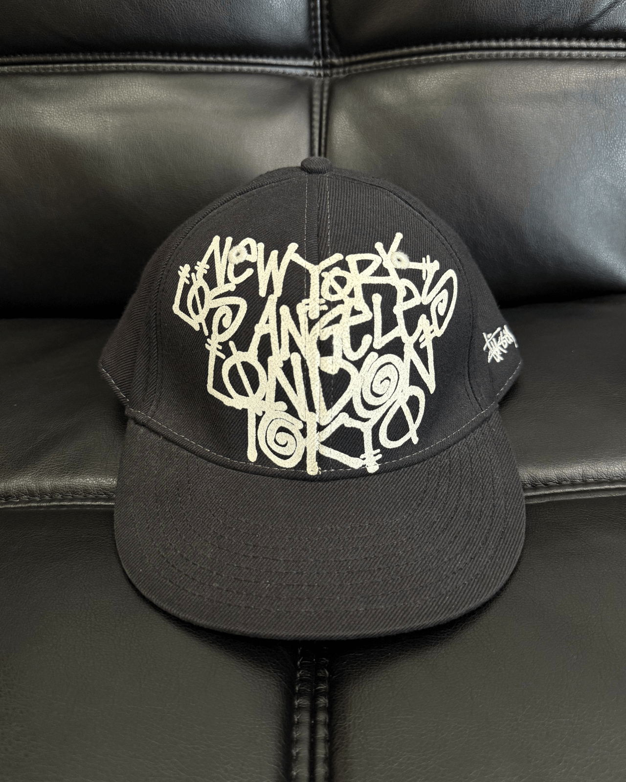 Stussy × Vintage Rare Vintage Stussy Graffiti World Tour Fitted Hat - M / 7 Size ONE SIZE - 1 Thumbnail