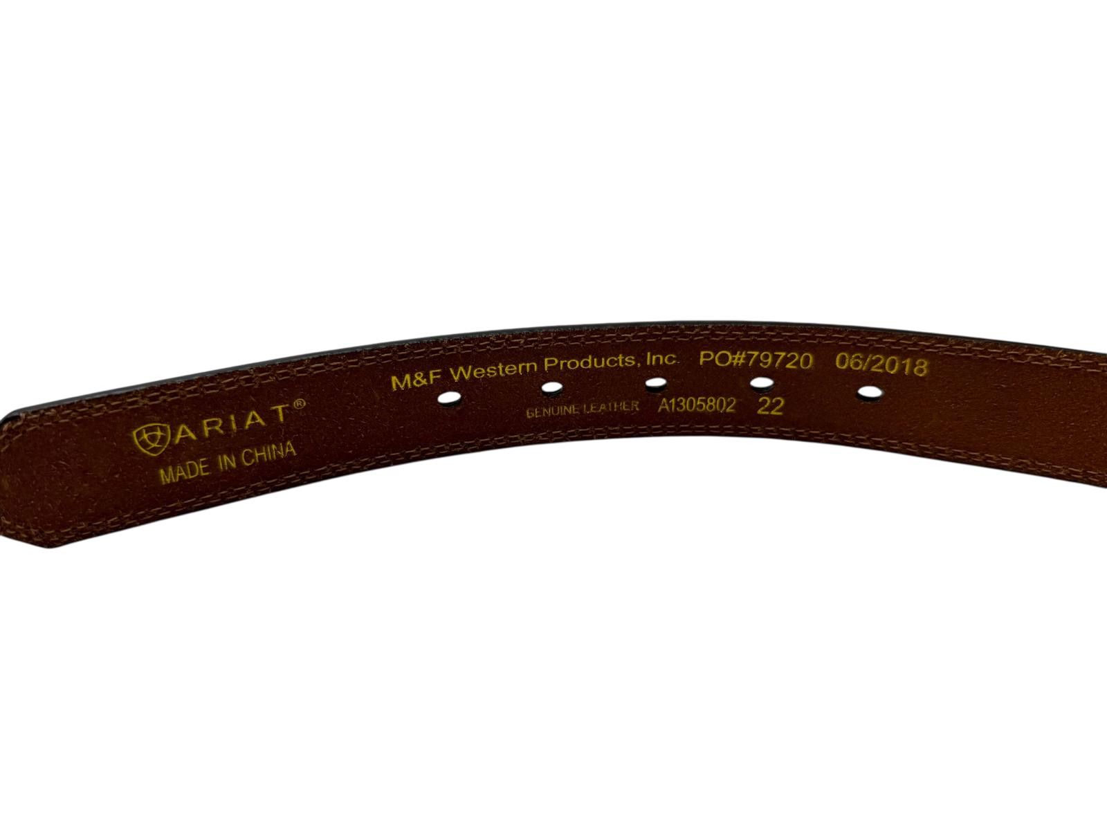 Ariat Ariat Genuine Leather Western Belt Size 22 Rugged Brown Size ONE SIZE - 2 Thumbnail