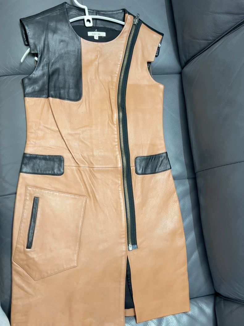 HELMUT LANG The little leather skirt with its classic pat
