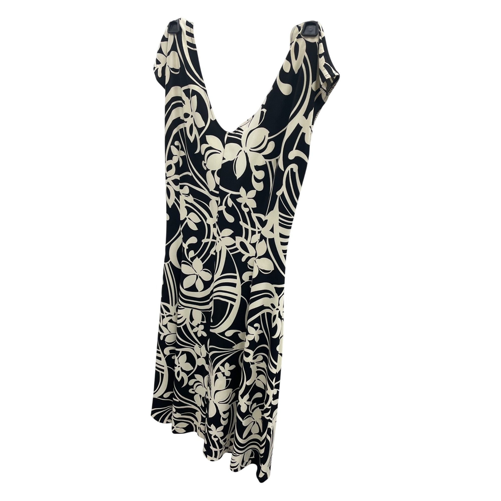 MAGGY LONDON Maggy London Womens Black Tan Floral Midi Summer Dress Size Size L / US 10 / IT 46 - 9 Thumbnail