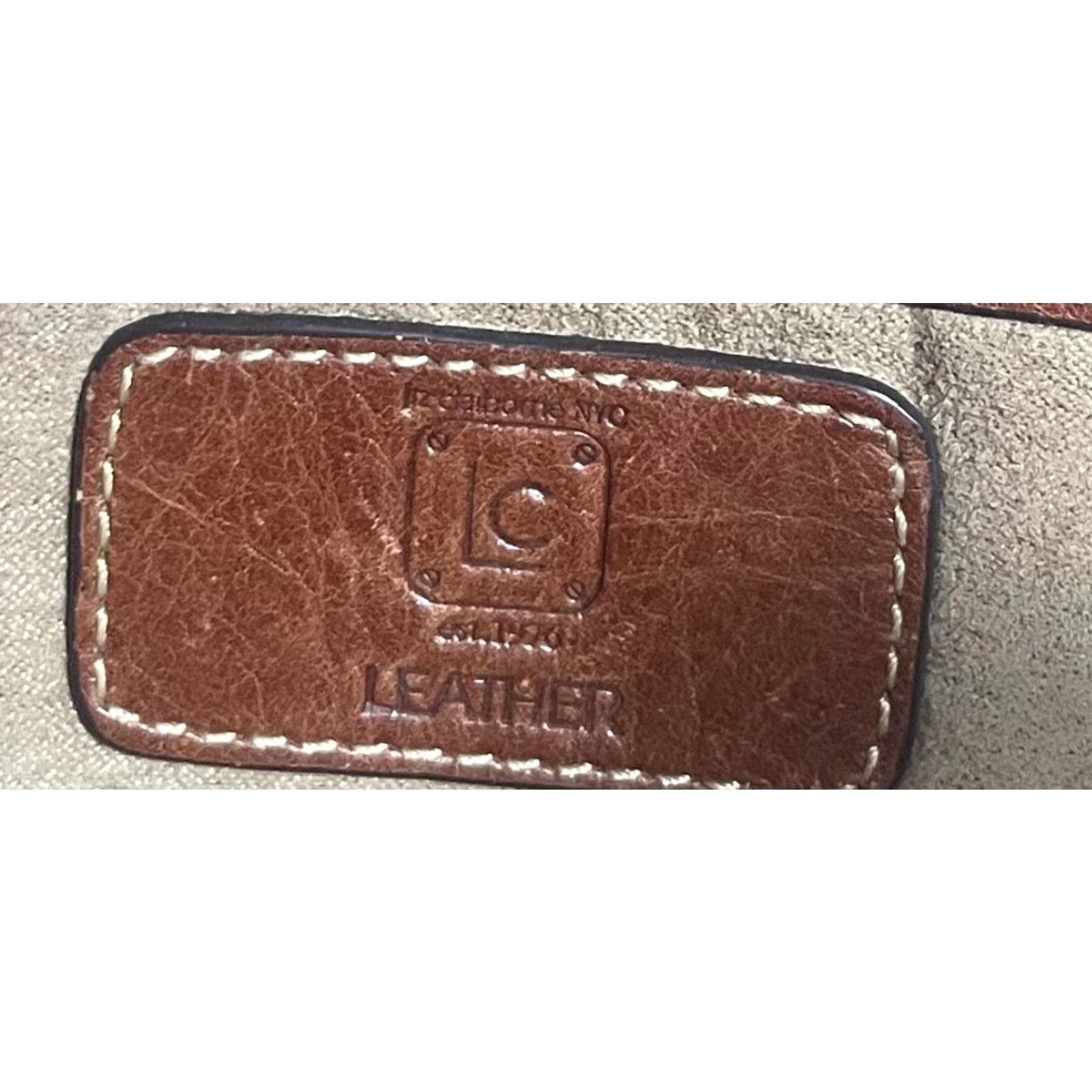 Liz Claiborne Liz Claiborne Shoulder Bag Womens Large Brown Leather Western Floral Studded Size ONE SIZE - 7 Thumbnail