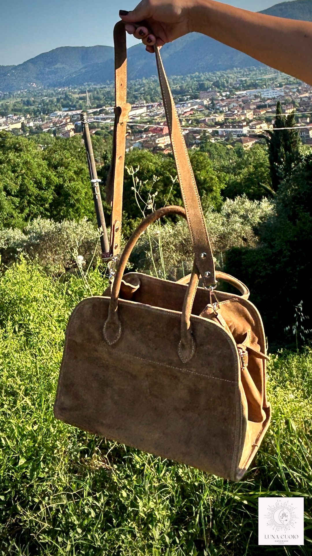 Vera Pelle Suede Tote Bag Minimal Leather Tote Bags Size ONE SIZE - 3 Thumbnail
