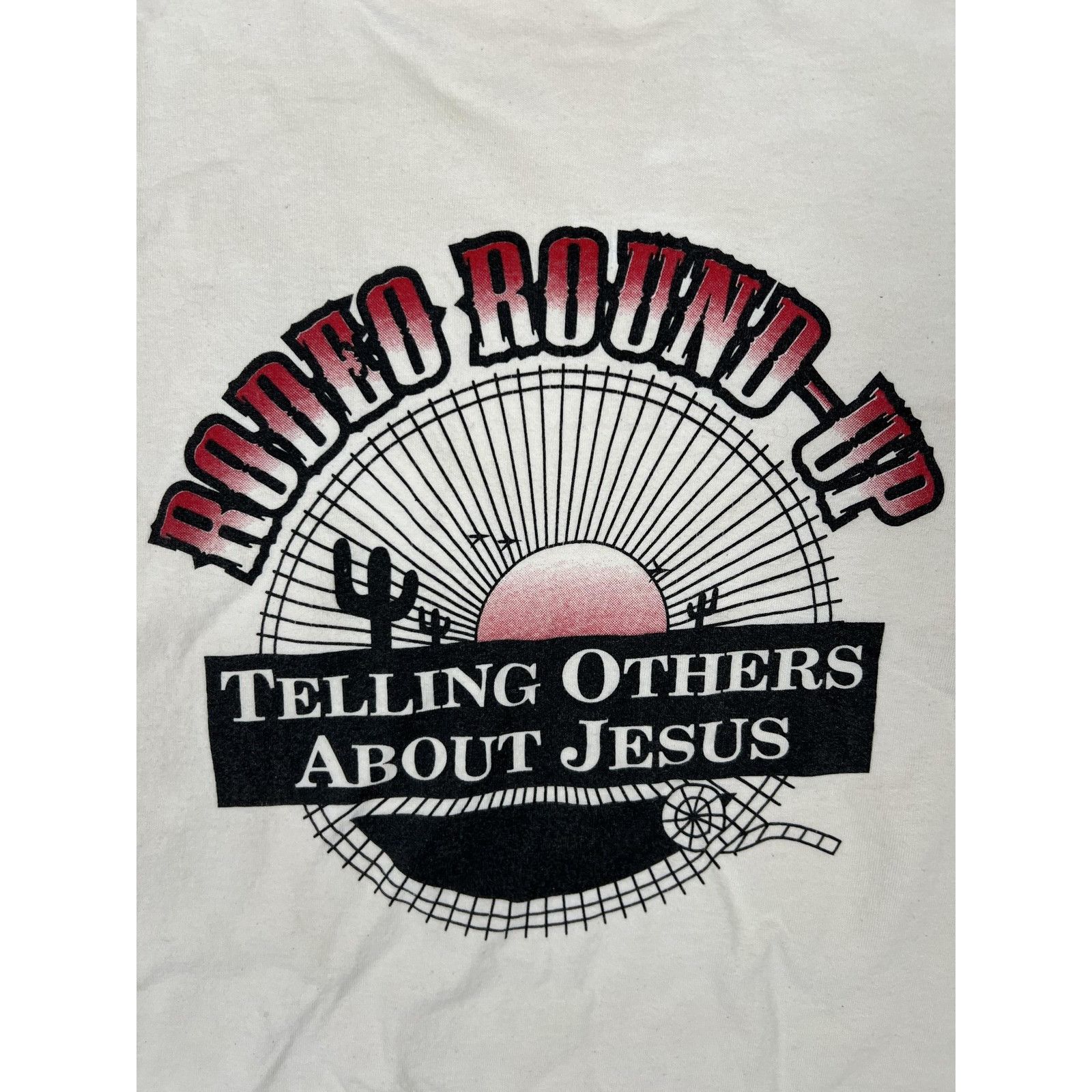 Vintage Vintage Christian Rodeo Round-Up TShirt Mens XL Western God Size US XL / EU 56 / 4 - 8 Thumbnail