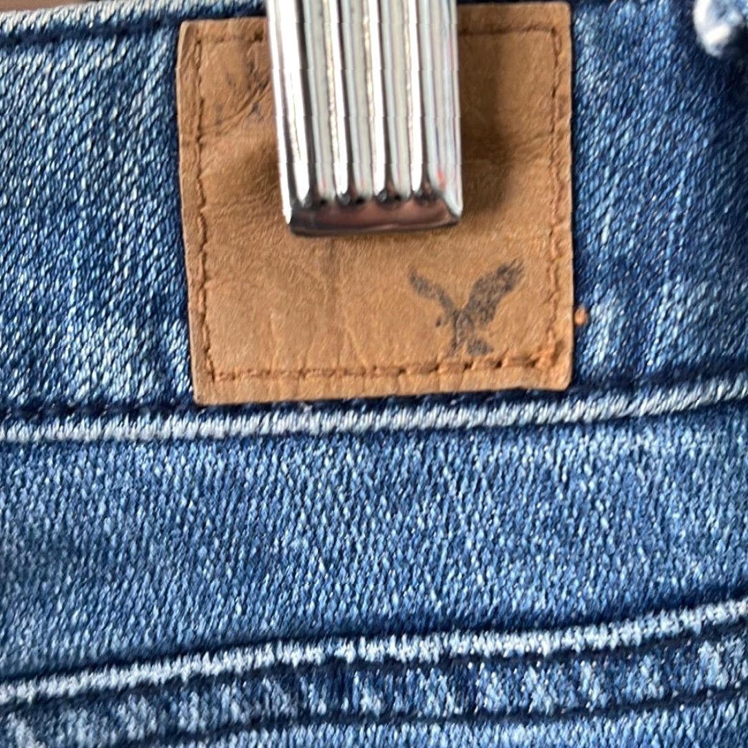 Vintage VINTAGE American Eagle Jeans Women Skinny Destroyed Distressed Size 8 Blue Size 30" / US 8 / IT 44 - 5 Thumbnail