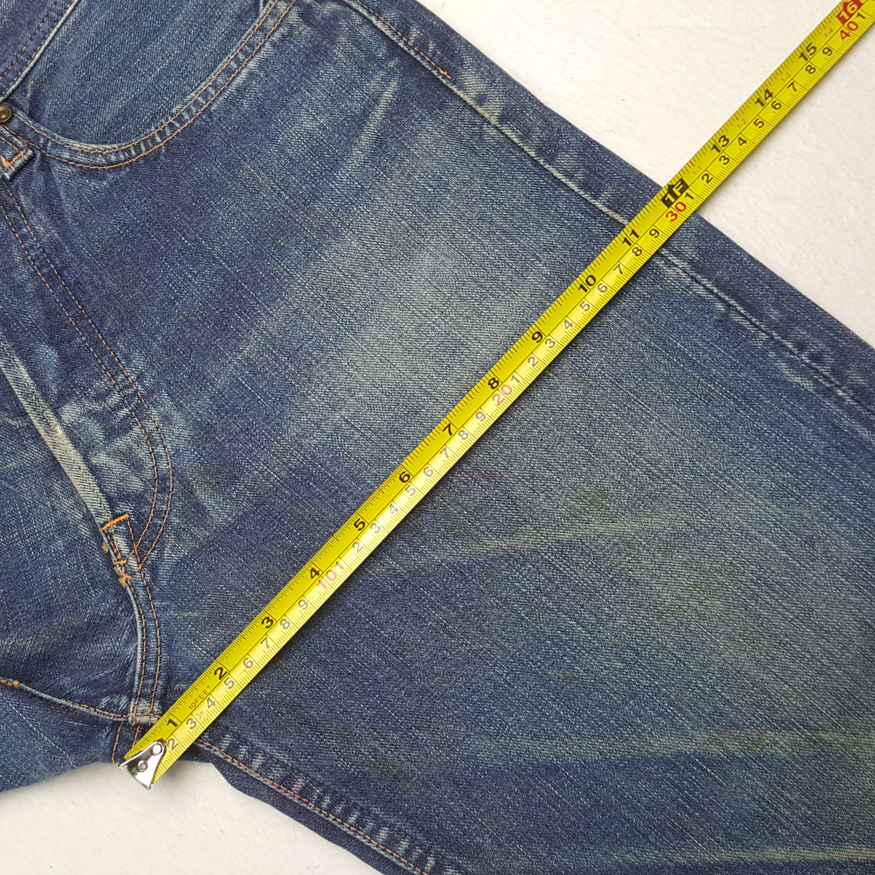 Japanese Brand Vintage Head Light Japanese Brand Distressed Jeans RR13 Size US 30 / EU 46 - 9 Thumbnail