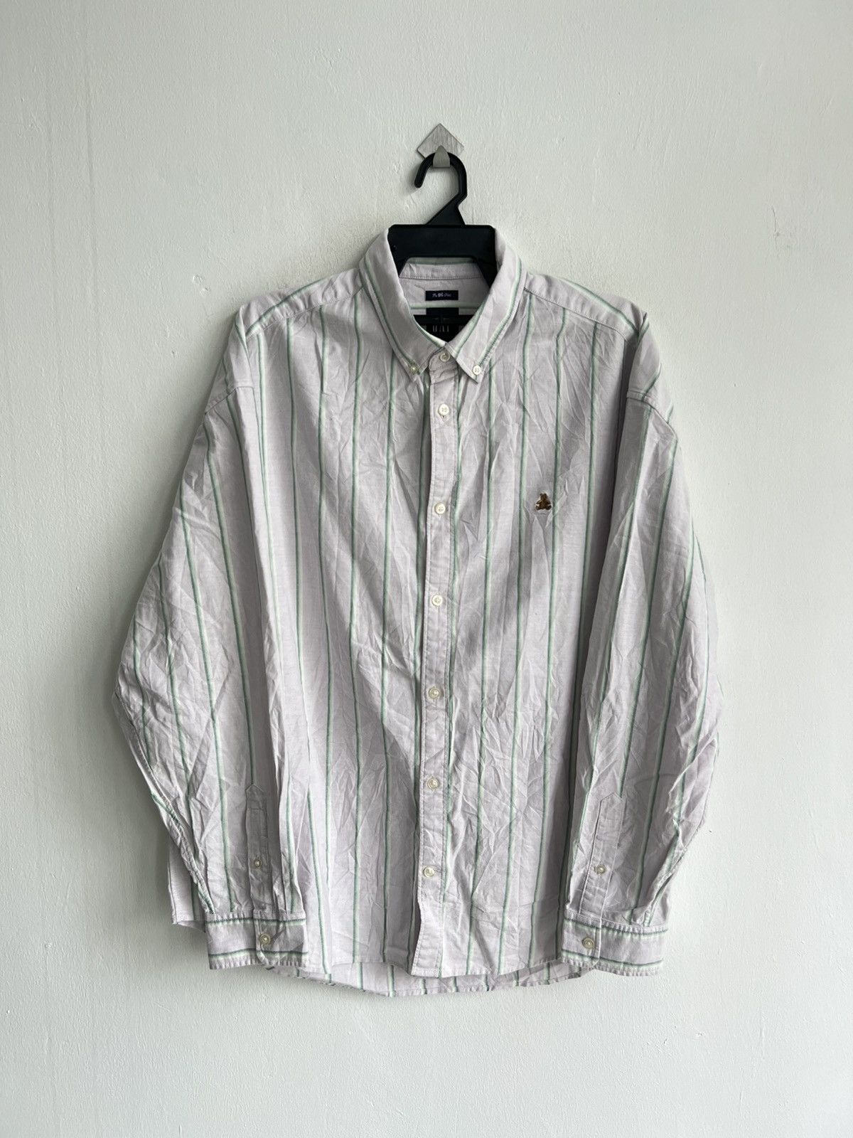 Gap × John Elliott RARE GAP Brannan Bear Big Baggy Shirt Oxford Striped Shirt Size US L / EU 52-54 / 3 - 3 Thumbnail
