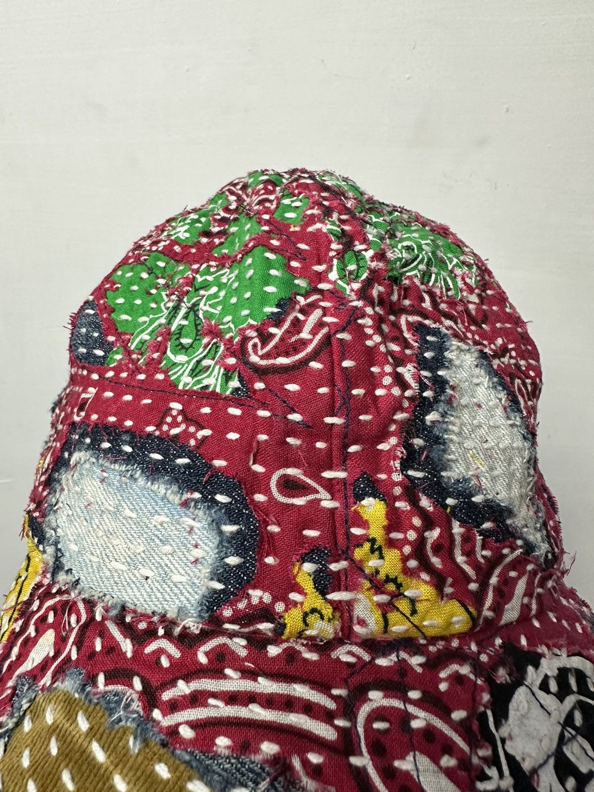 Art Comes First × Handmade Custom Made Distressed Paisley Patchwork Boro hats Size ONE SIZE - 7 Thumbnail