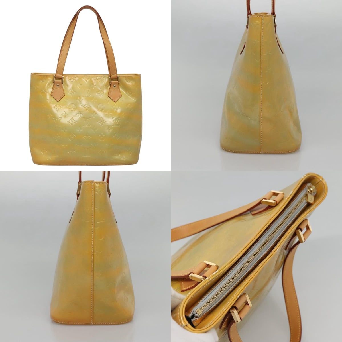 Louis Vuitton LOUIS VUITTON Monogram Vernis Houston Hand Bag Gris M91053 Size ONE SIZE - 12 Thumbnail