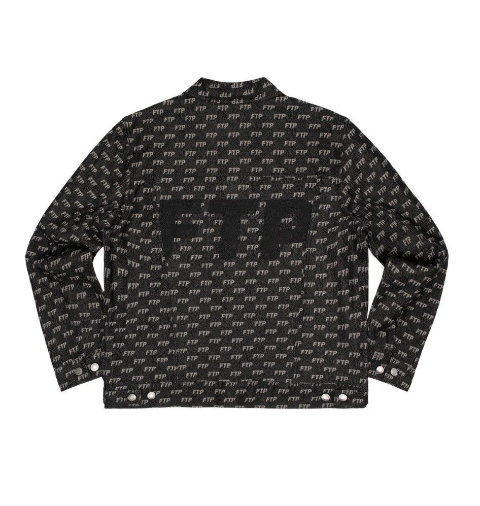 Fuck The Population Brand New FTP Jacquard Denim Logo Trucker Jacket Black Size US XL / EU 56 / 4 - 2 Thumbnail
