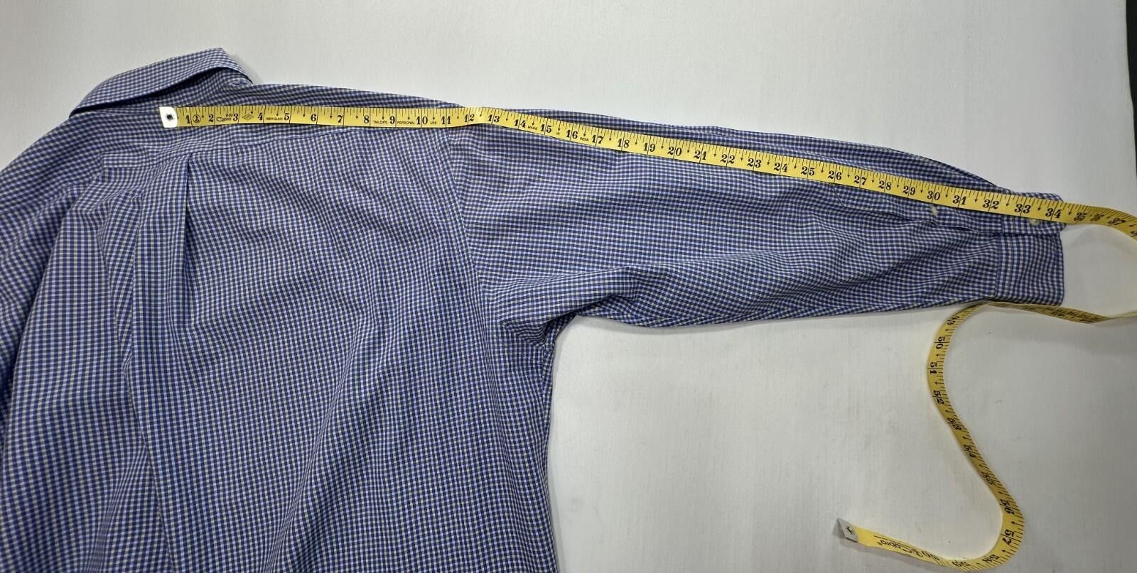 Polo Ralph Lauren Ralph Lauren Check Yarmouth 100% Cotton Button Up Blue Men L Size US L / EU 52-54 / 3 - 4 Thumbnail