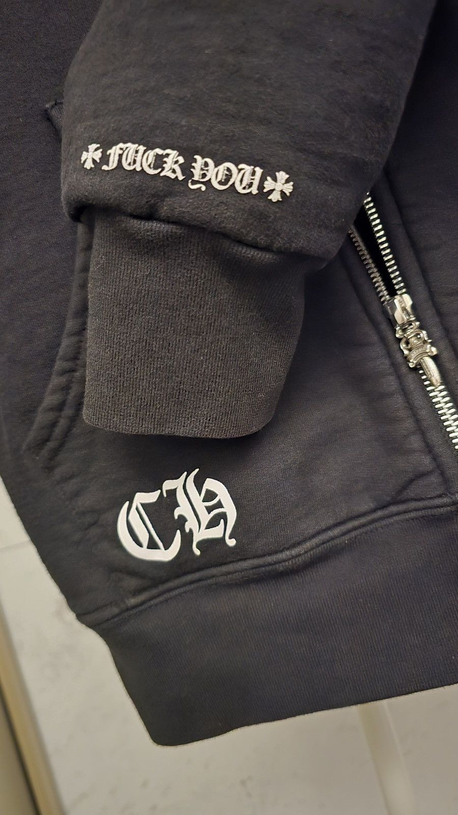Chrome Hearts Chrome Hearts Hollywood Fuck You Heavy Weight Zip Up Hoodie Size US L / EU 52-54 / 3 - 1 Thumbnail