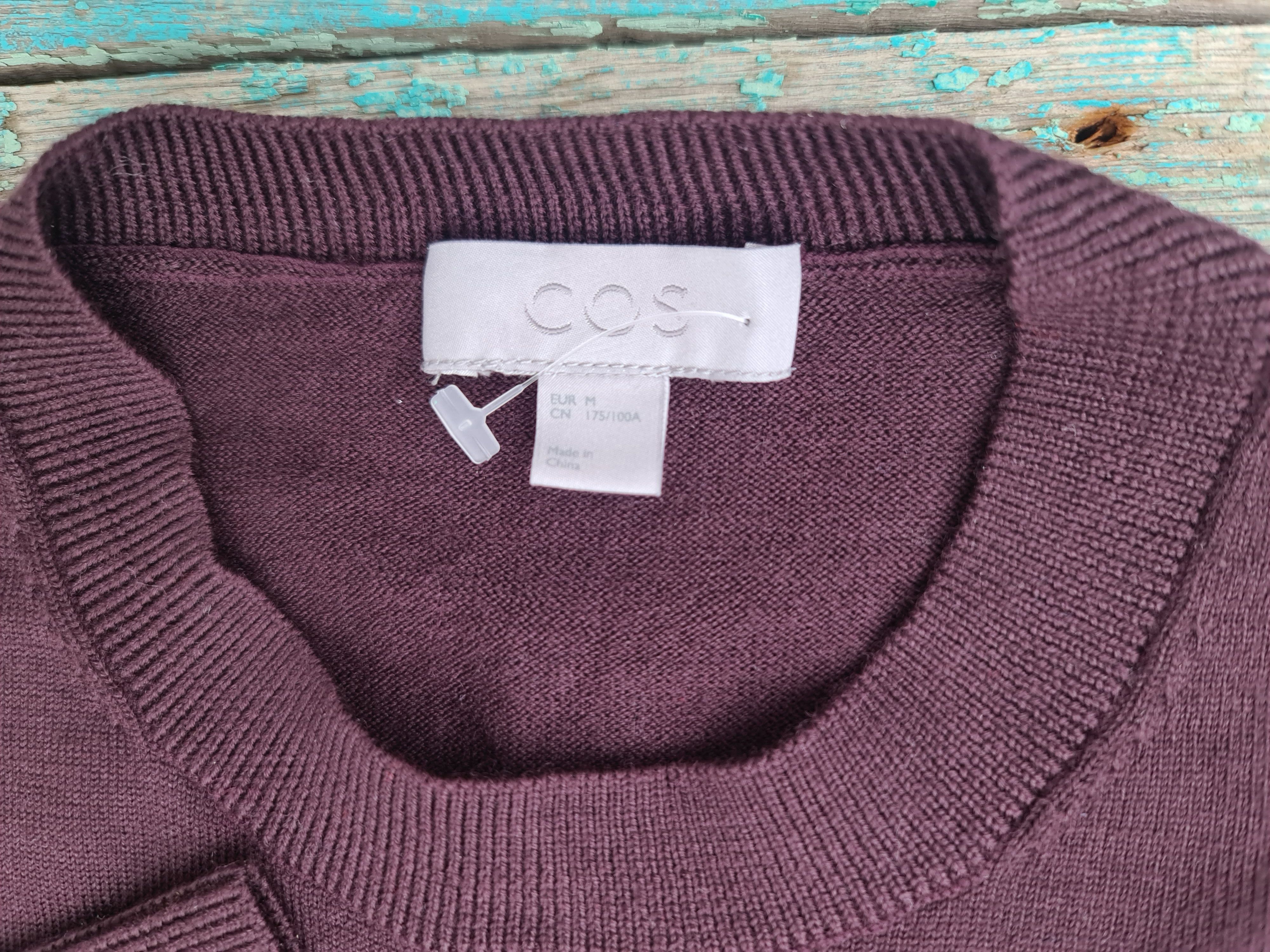 Cos Cos Mens Burgundy Wool Sweater Size US M / EU 48-50 / 2 - 3 Thumbnail