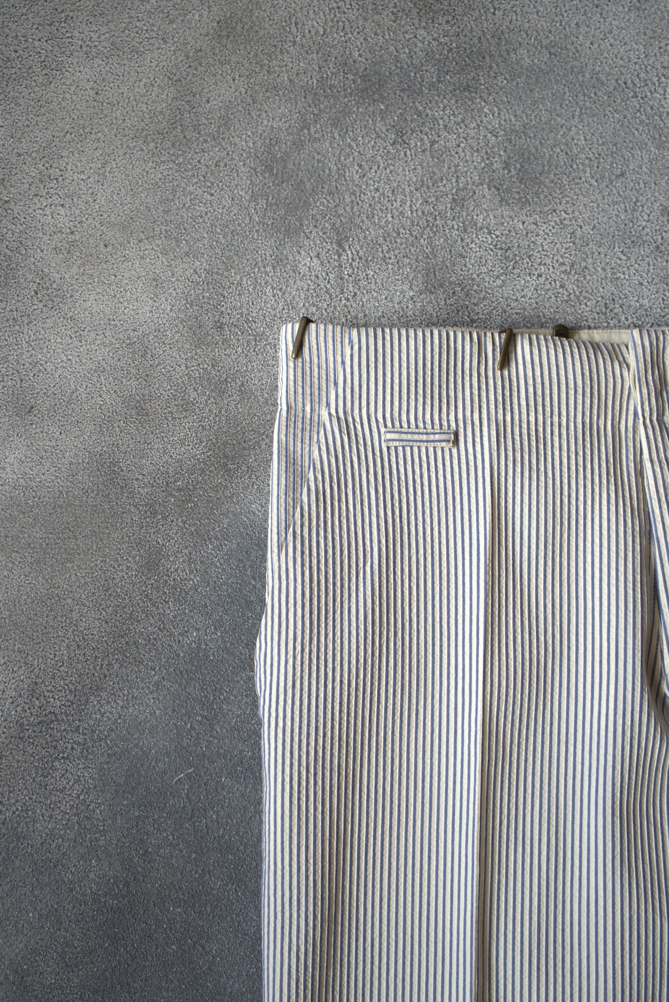 Alexander McQueen S/S 2006 Alexander McQueen RUNWAY Deconstructed Striped Suit Size 48R - 14 Thumbnail