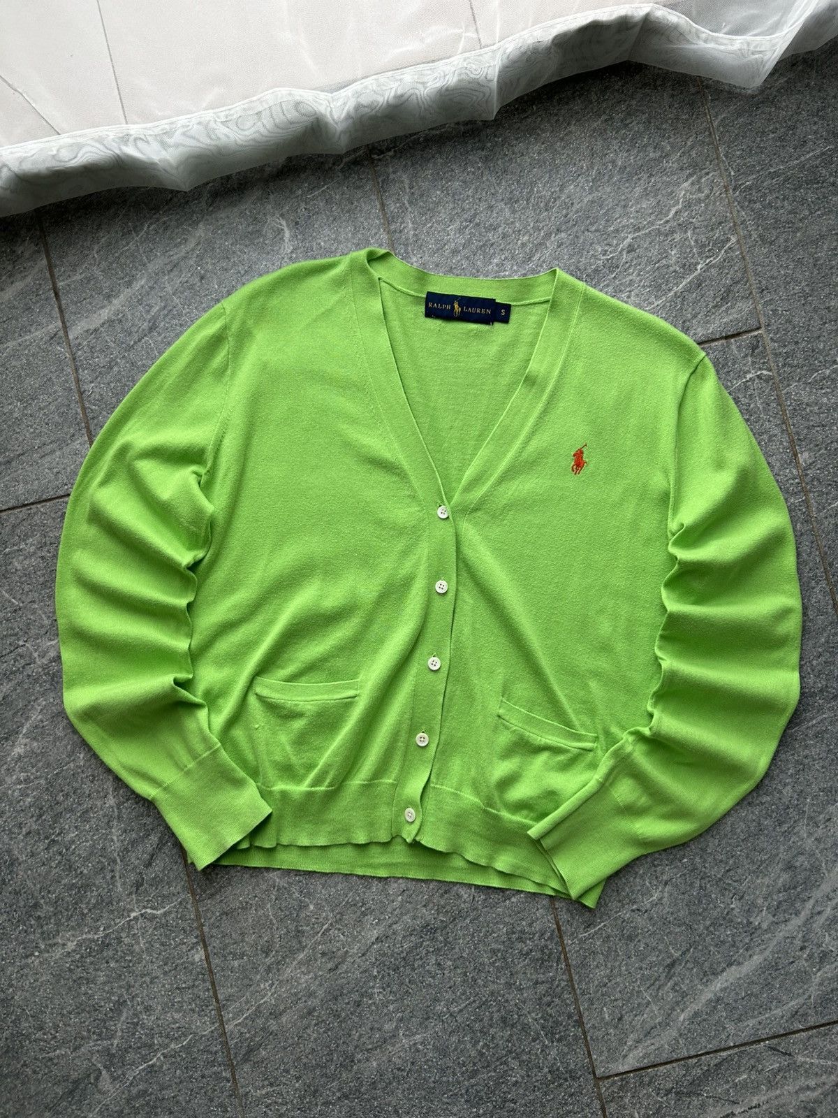 Polo Ralph Lauren Vintage sweatshirt cardigan green PRL polo Ralph Lauren Size S / US 4 / IT 40 - 3 Thumbnail