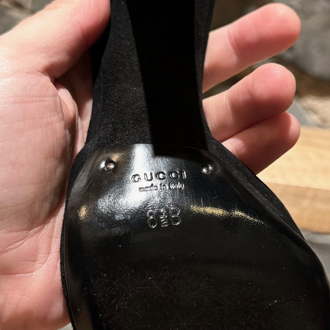 Gucci Gucci Vintage Black Suede Wrap Around Pumps Size US 8.5 / IT 38.5 - 8 Thumbnail