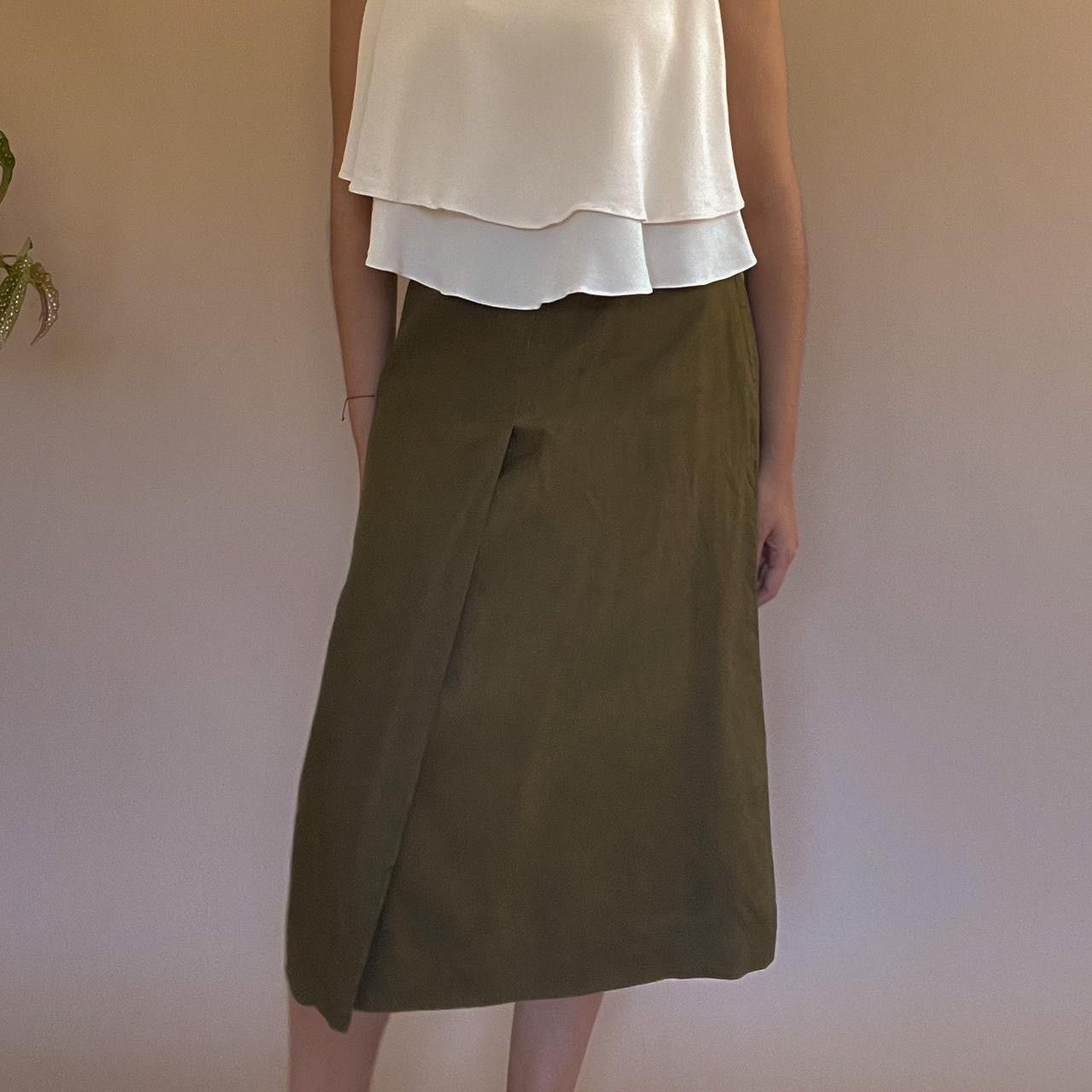 Vintage Vintage Marella Linen Midi Skirt Size 27" / US 4 / IT 40 - 1 Thumbnail