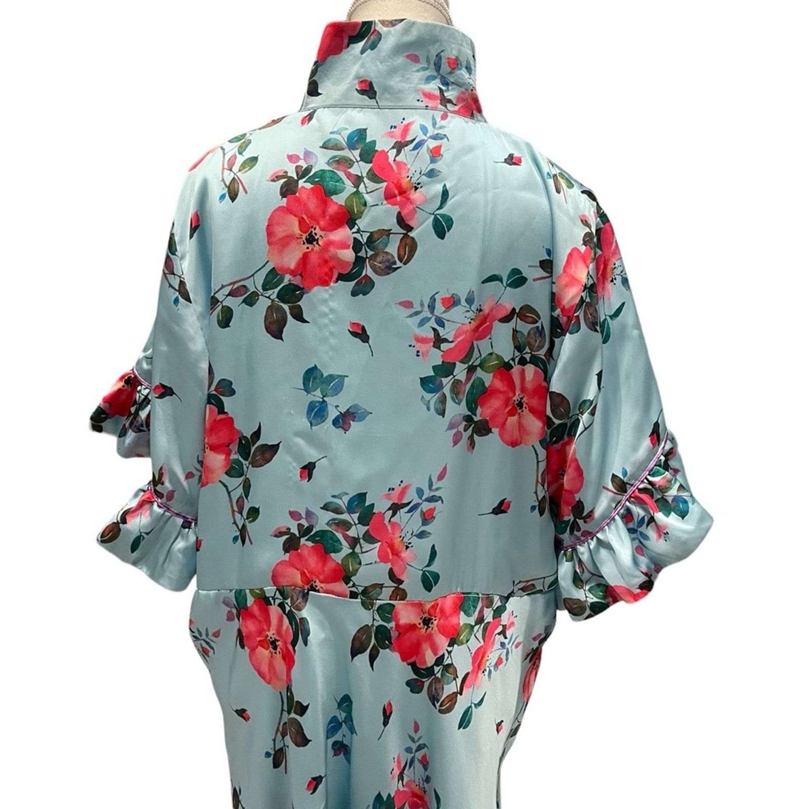 Other SUE SARTOR Womens Neck Floral Print Long Dress Size:XL Size XL / US 12-14 / IT 48-50 - 6 Thumbnail