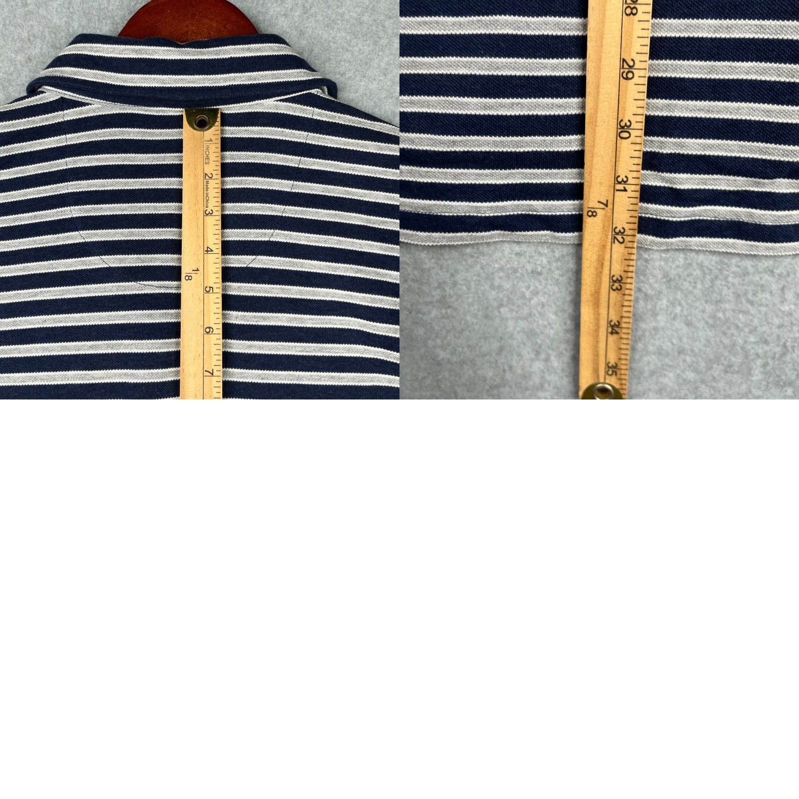 Vintage Alan Flusser Polo Shirt XL Navy Blue White Striped Preppy Mens New NWT Size US XL / EU 56 / 4 - 8 Thumbnail