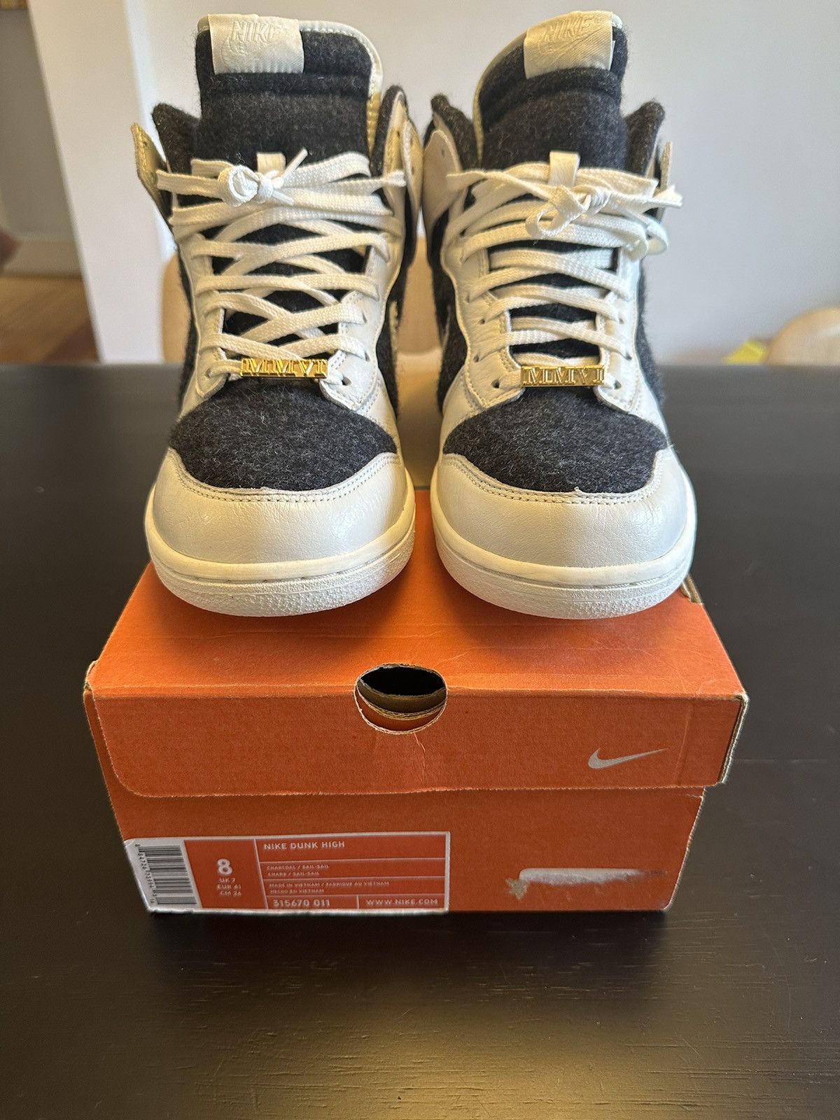image of Nike Dunk High “Destroyers” Shoes in Grey, Men's (Size 8)