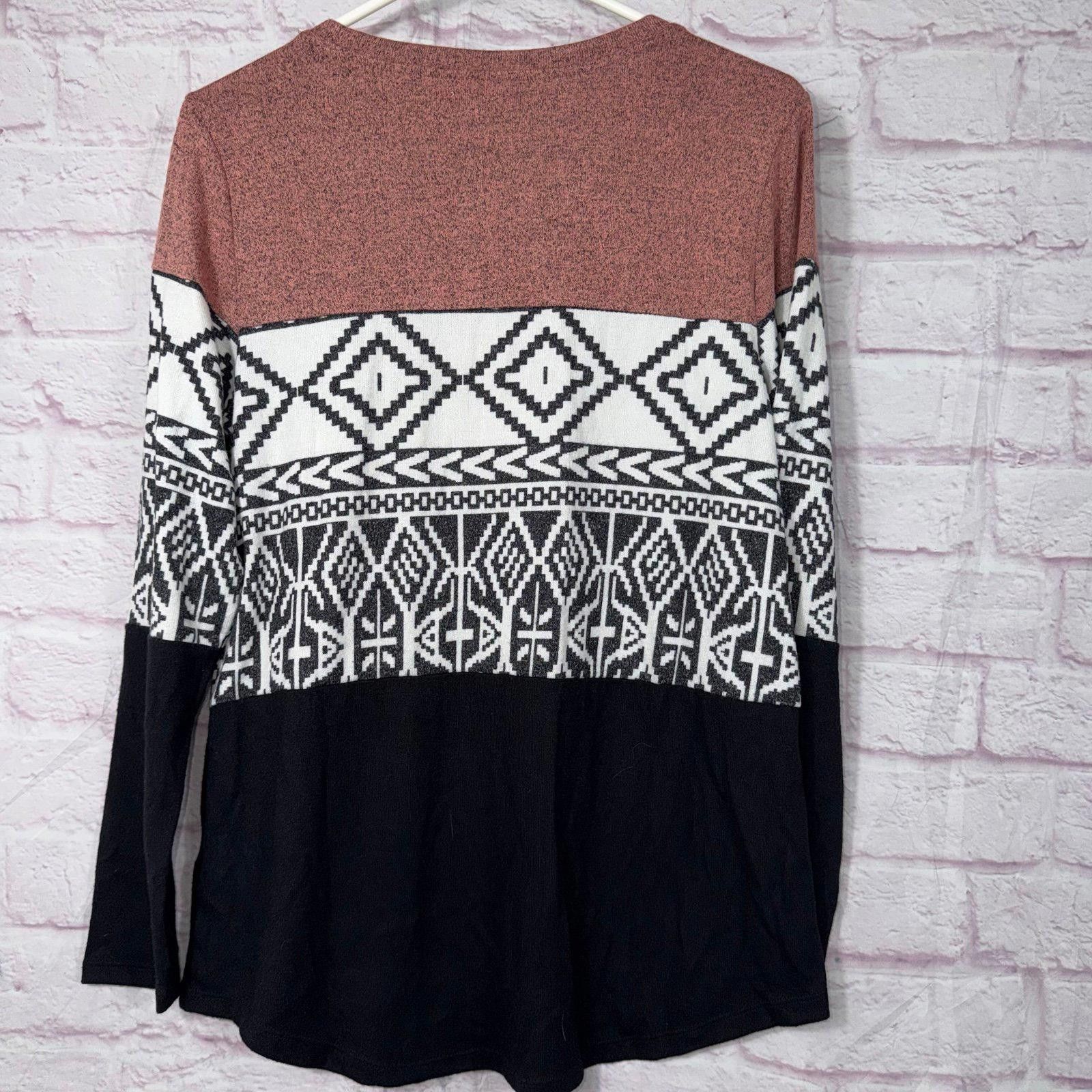 Other Maurices Medium Women's Long Sleeve Fair Isle Top NWT Size M / US 6-8 / IT 42-44 - 9 Thumbnail