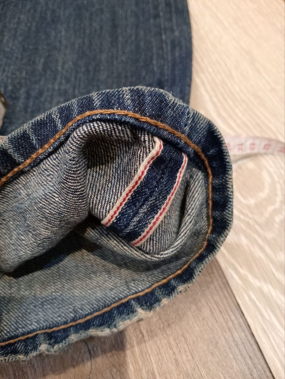 Toyo Enterprises CAT'S PAW TOYO ENTERPRISE BLUE DENIM SELVEDGE PANTS Size US 29 - 16 Thumbnail