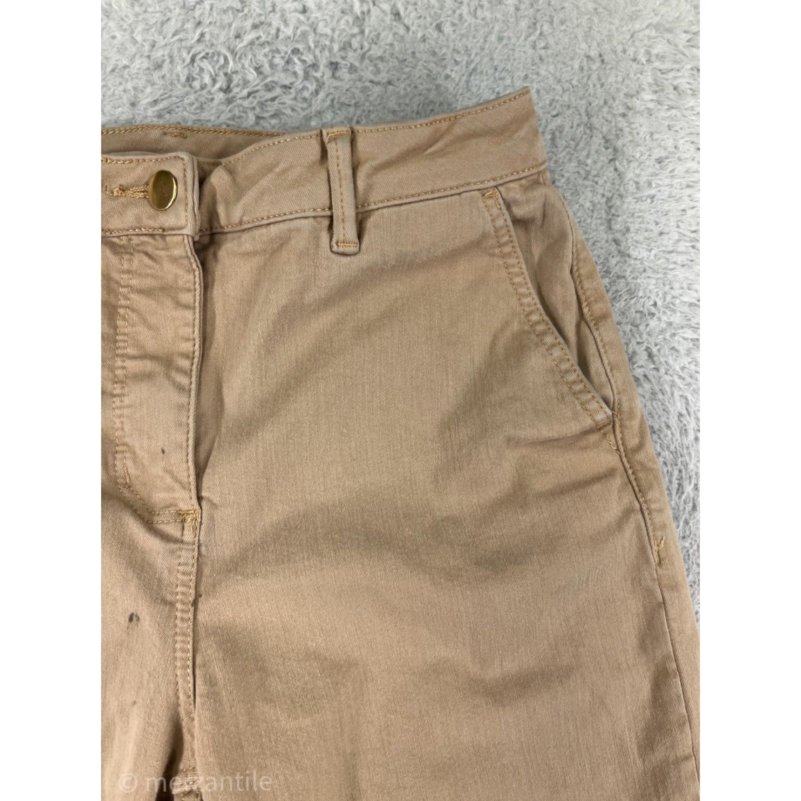 Vintage Alex Marie Womens Jeans Beige Denim Wide-Leg 8 Crop Y2K Style Pockets 5-Pocket Rise High Casual Shirt? Size 30" / US 8 / IT 44 - 6 Thumbnail