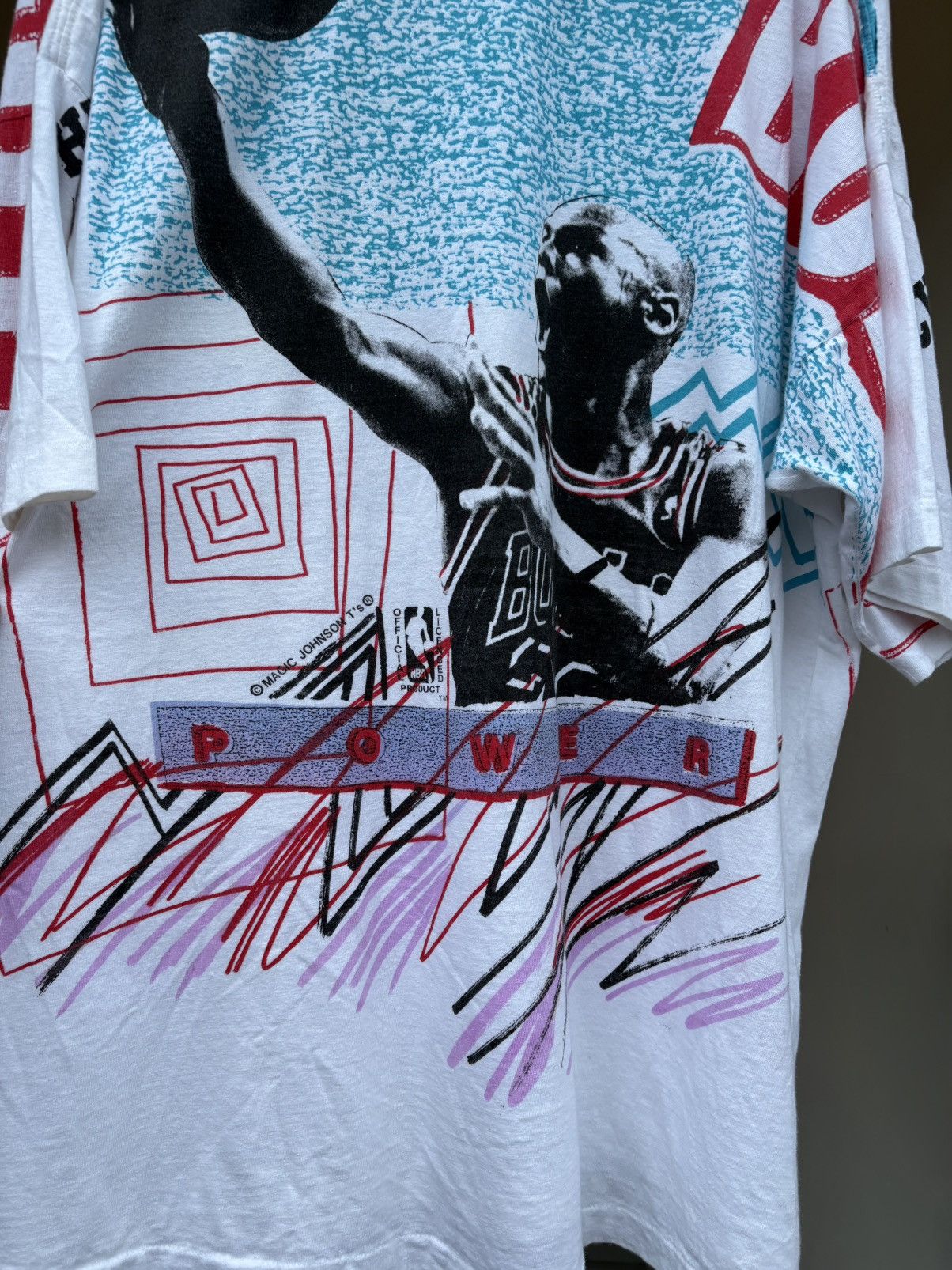 Other Vintage 90s Michael Jordan Tee Magic Johnson AOP Bulls Grail Size US XL / EU 56 / 4 - 2 Thumbnail