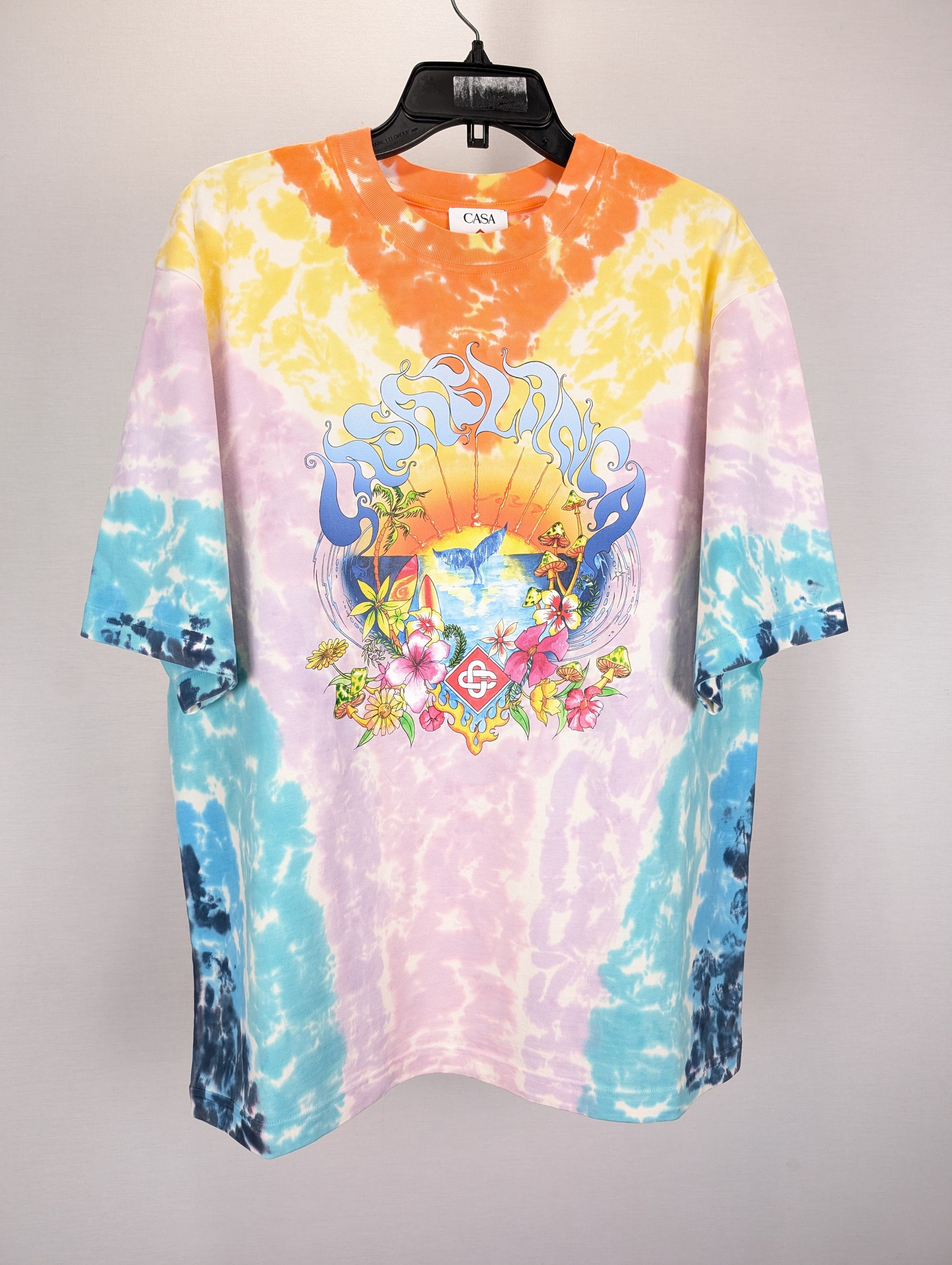 Casablanca o1rshd1 DUP / Oversized Printed Tie Dye T-Shirt Multicolor Size US XXL / EU 58 / 5 - 2 Thumbnail