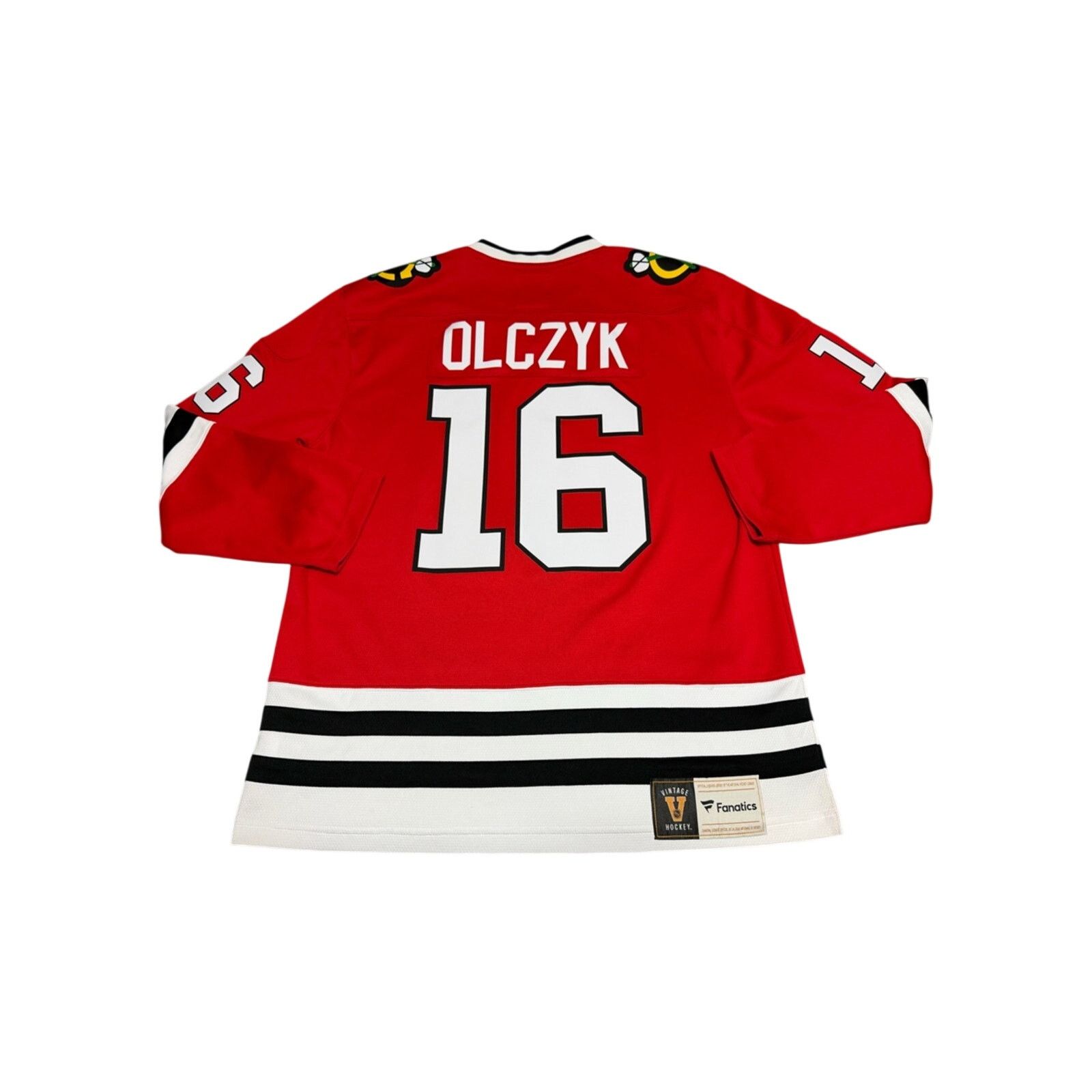 NHL Fanatics Eddie Olczyk Red Chicago Blackhawks Premier Retired Size US M / EU 48-50 / 2 - 2 Thumbnail