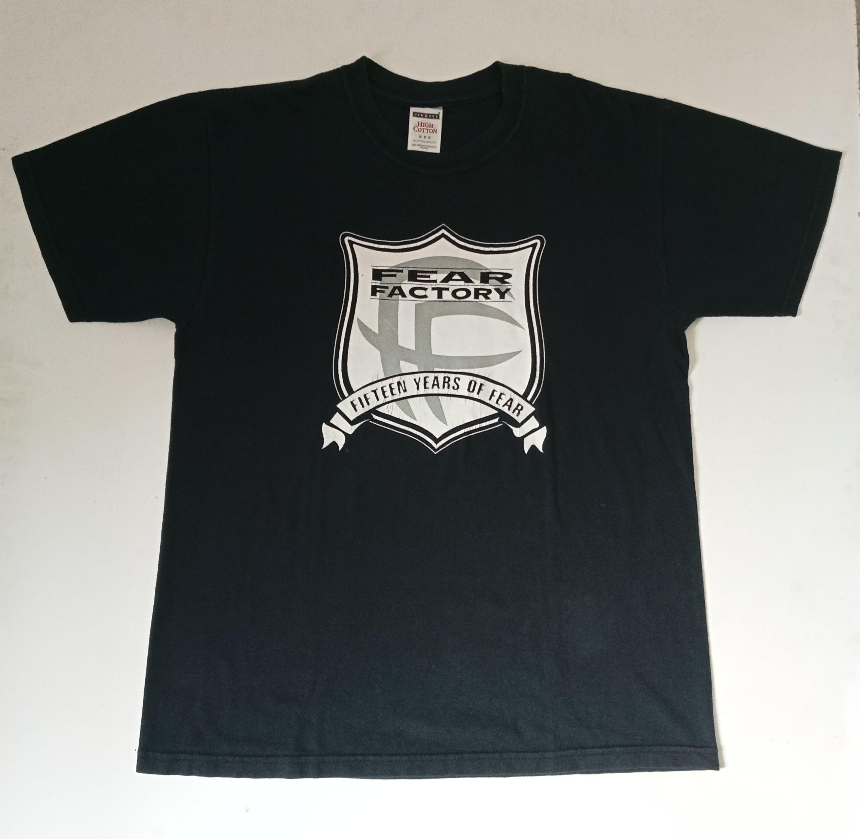 image of Band Tees x Rock Tees Vintage Fear Factory, Fifteenth Anniversary 1990 - 2005 in Black (Size Medium