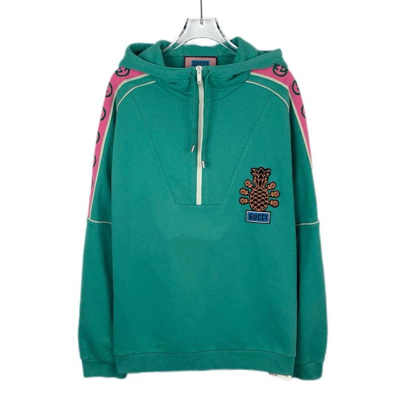 Gucci Gucci Pineapple series pineapple logo string green half-zip Size US M / EU 48-50 / 2 - 1 Thumbnail