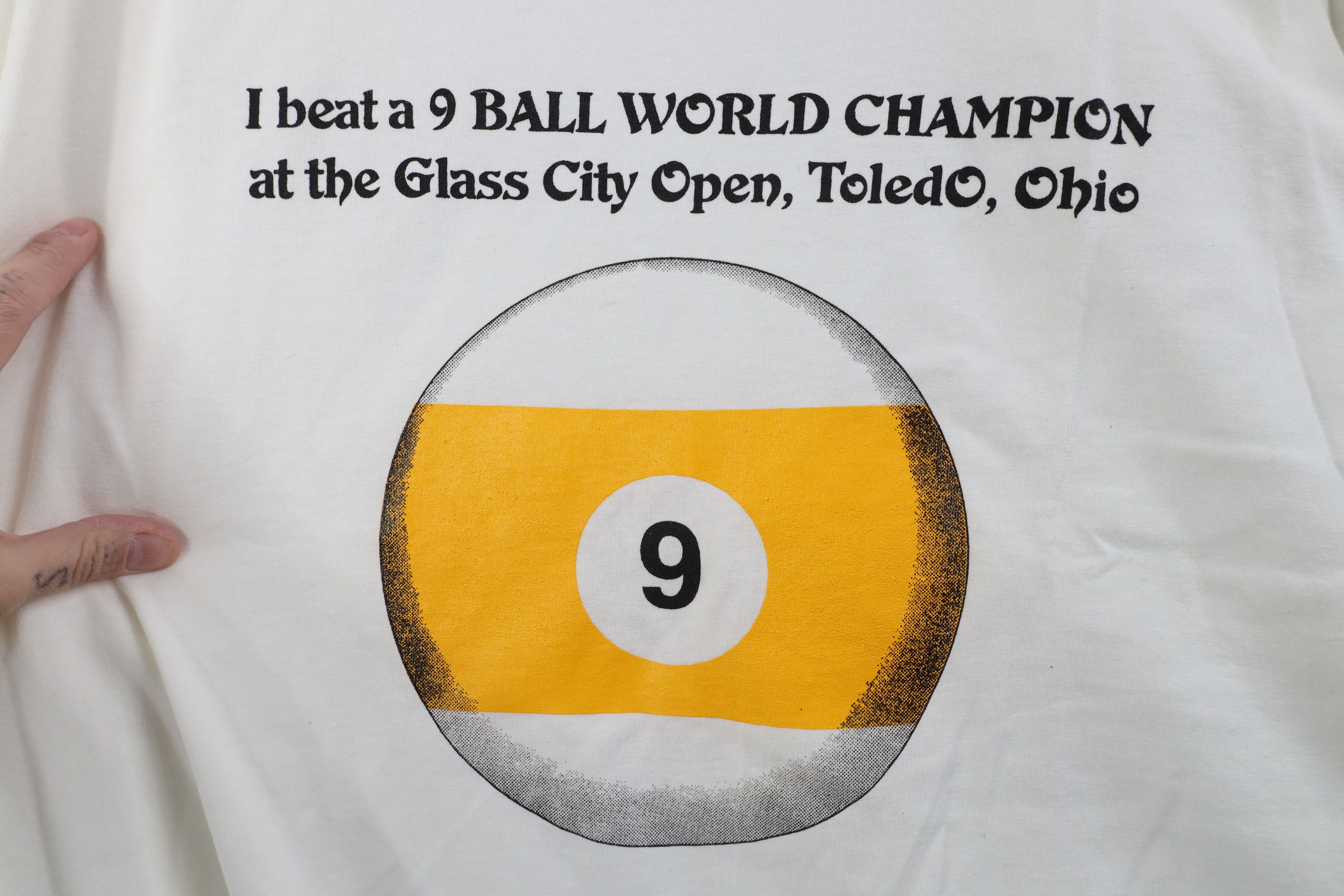 Vintage Vintage 90s Y2K 9 Ball World Champion City Ohio T-Shirt Size US XL / EU 56 / 4 - 4 Thumbnail