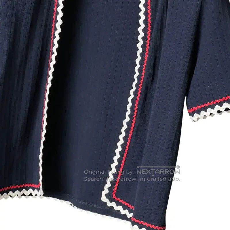 Thom Browne Thom Browne Women's Short Sleeve Blue Cardigan . Size L / US 10 / IT 46 - 6 Thumbnail