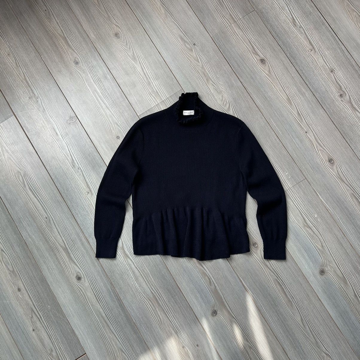 Dries Van Noten Dries Van Noten Ribbed Peplum Ruffle Neck Sweater I Size S / US 4 / IT 40 - 11 Thumbnail