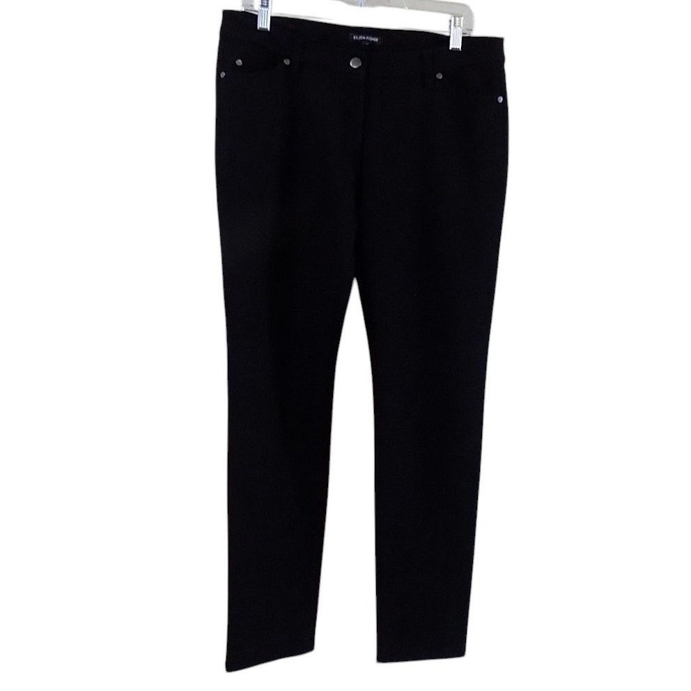 Eileen Fisher Eileen Fisher Pant Women 14 Black Pointe Knit Minimalist Size 36" / US 14 / IT 50 - 1 Thumbnail