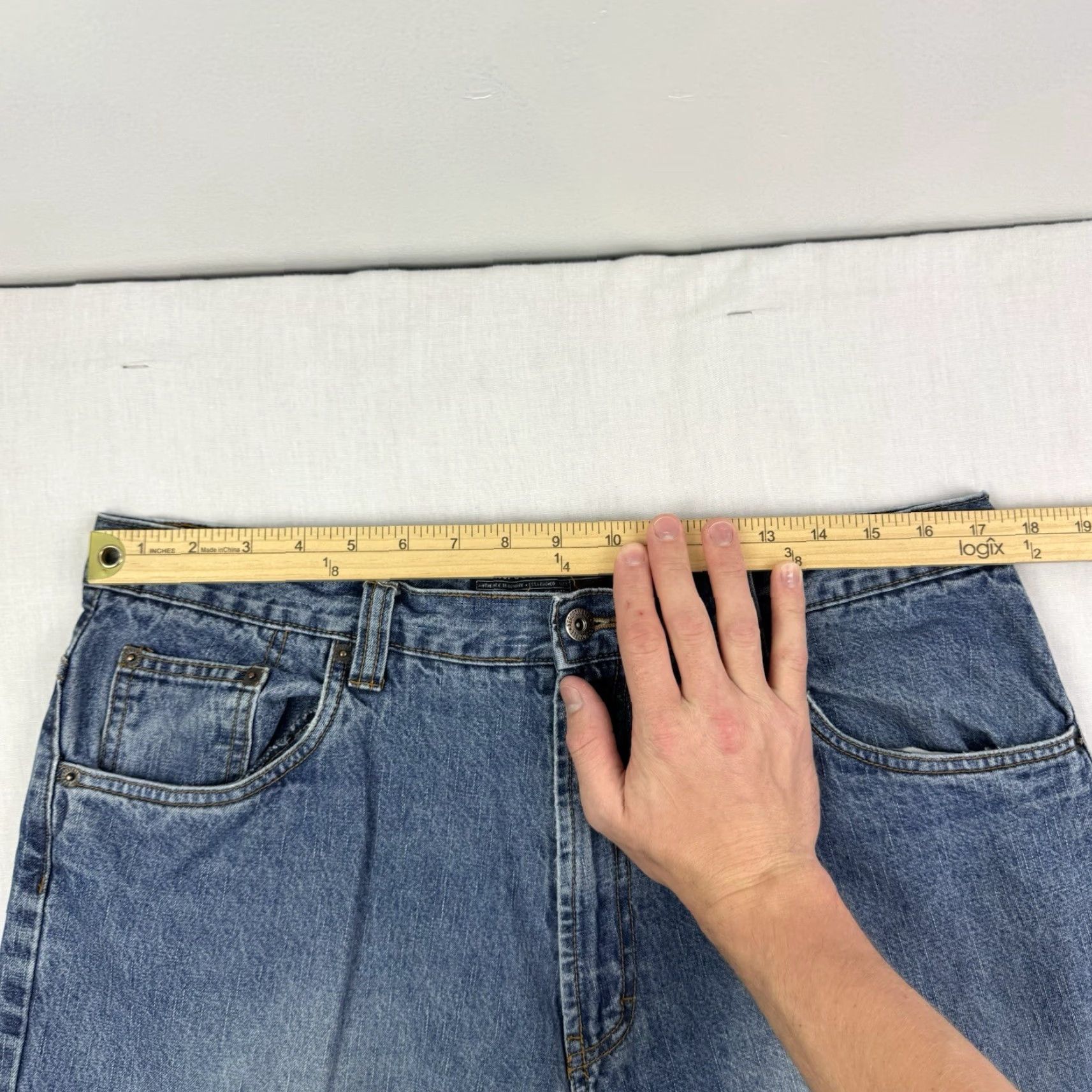 Vintage Vintage Aeropostale Baggy Jeans Adult 34x33 Blue Wide Leg Grunge Punk Skater Y2K Size US 34 / EU 50 - 6 Thumbnail