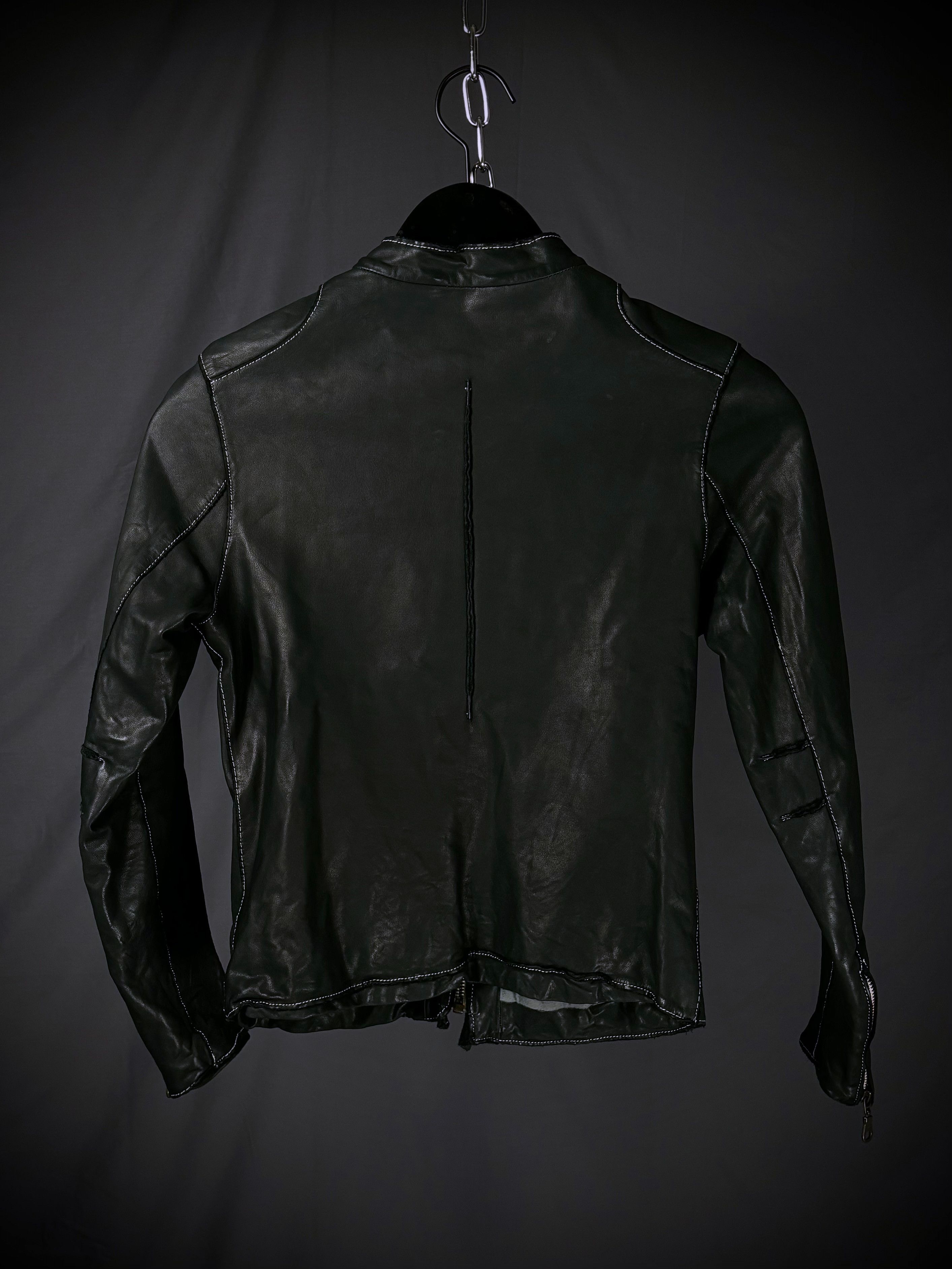 Japanese Brand Sisii Contrast Stitch Washable Leather Jacket Size XXS / US 00 / IT 34 - 6 Thumbnail