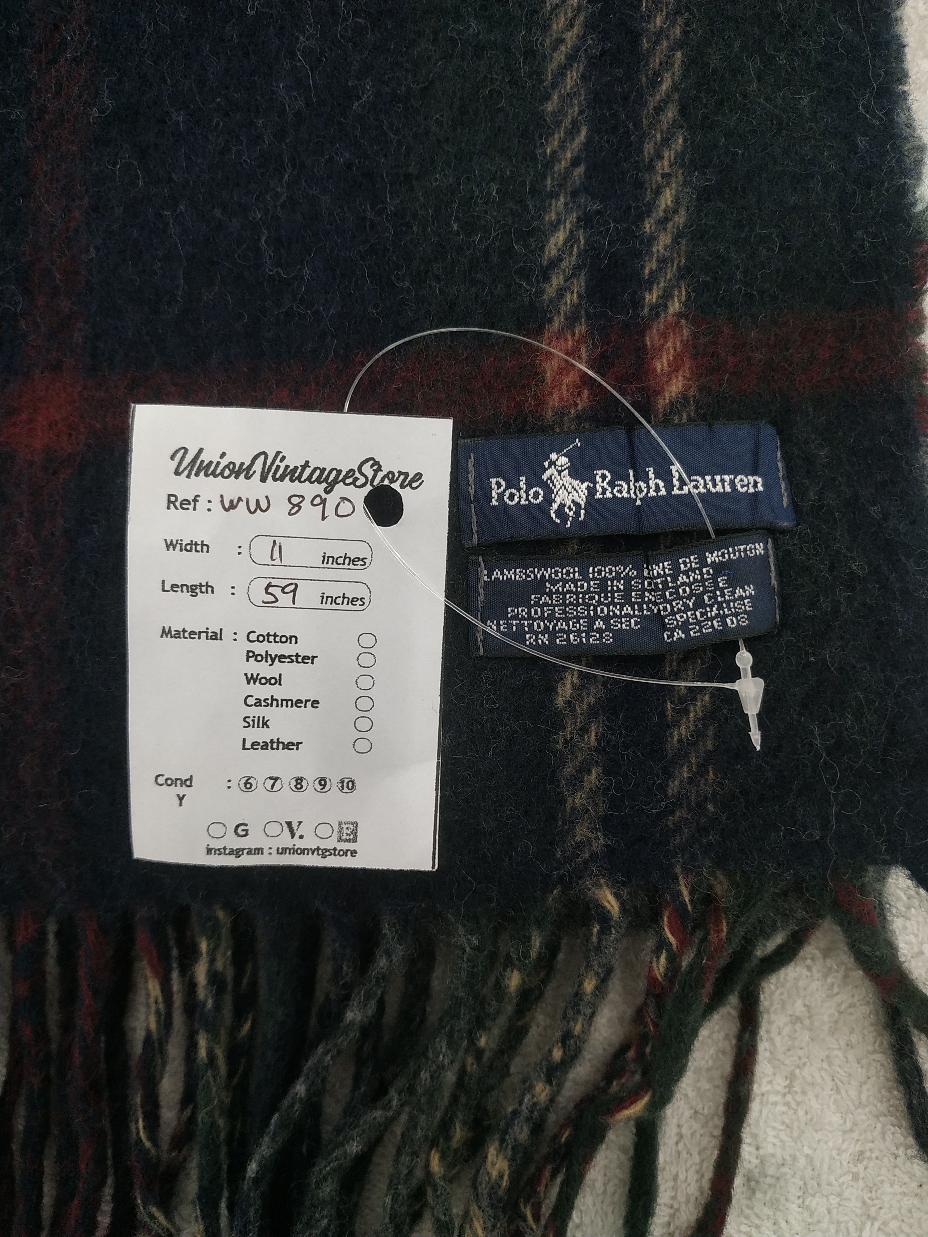 Polo Ralph Lauren × Vintage Polo Ralph Lauren Scarf / Muffler / Neckwear - WW890 Size ONE SIZE - 2 Thumbnail