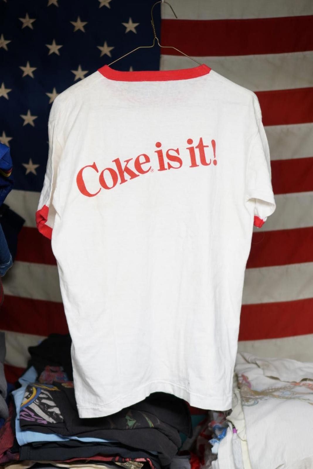 Coca Cola Vintage Coca-Cola 'Coke is it!' Ringer T-Shirt Size ONE SIZE - 1 Thumbnail