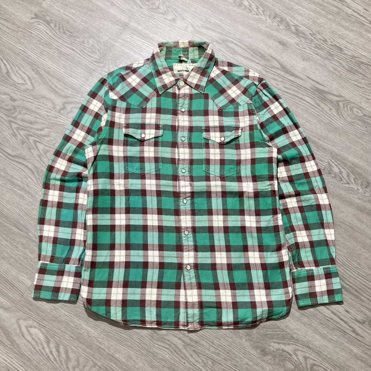 Japanese Brand 2000s Back Number Western Shirt Flanel Number (N)ine Style Size US M / EU 48-50 / 2 - 1 Thumbnail