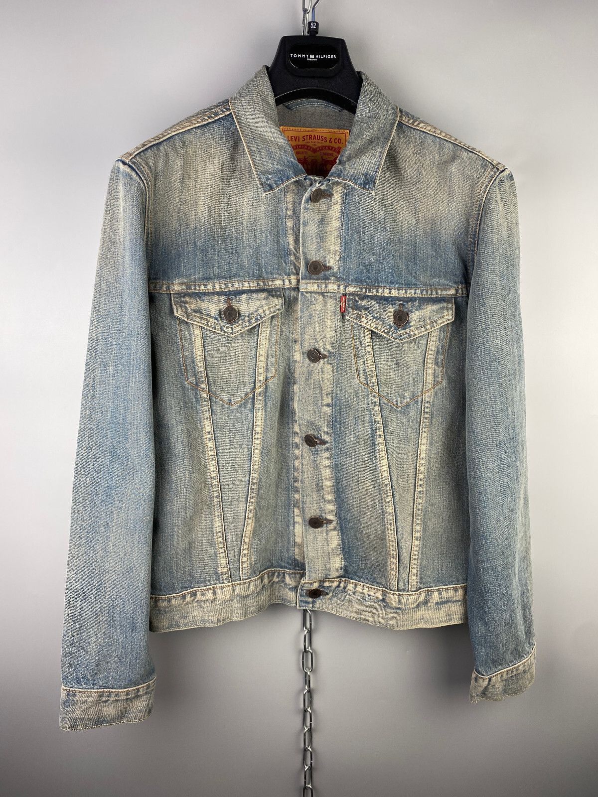 Levi's Levis Washed Denim Trucker Jacket Size US M / EU 48-50 / 2 - 2 Thumbnail