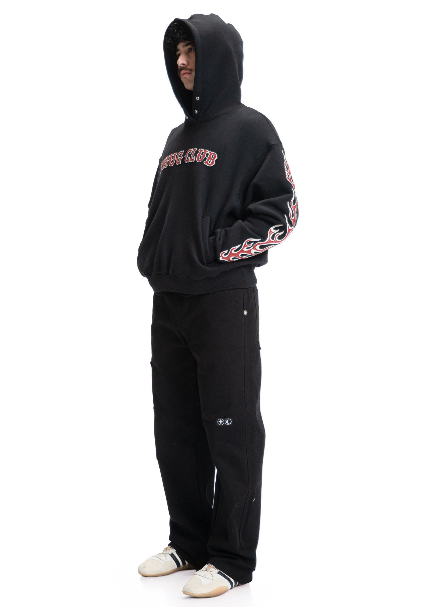Thug Club Thug Club Leather Flame Hoodie Size US M / EU 48-50 / 2 - 4 Thumbnail