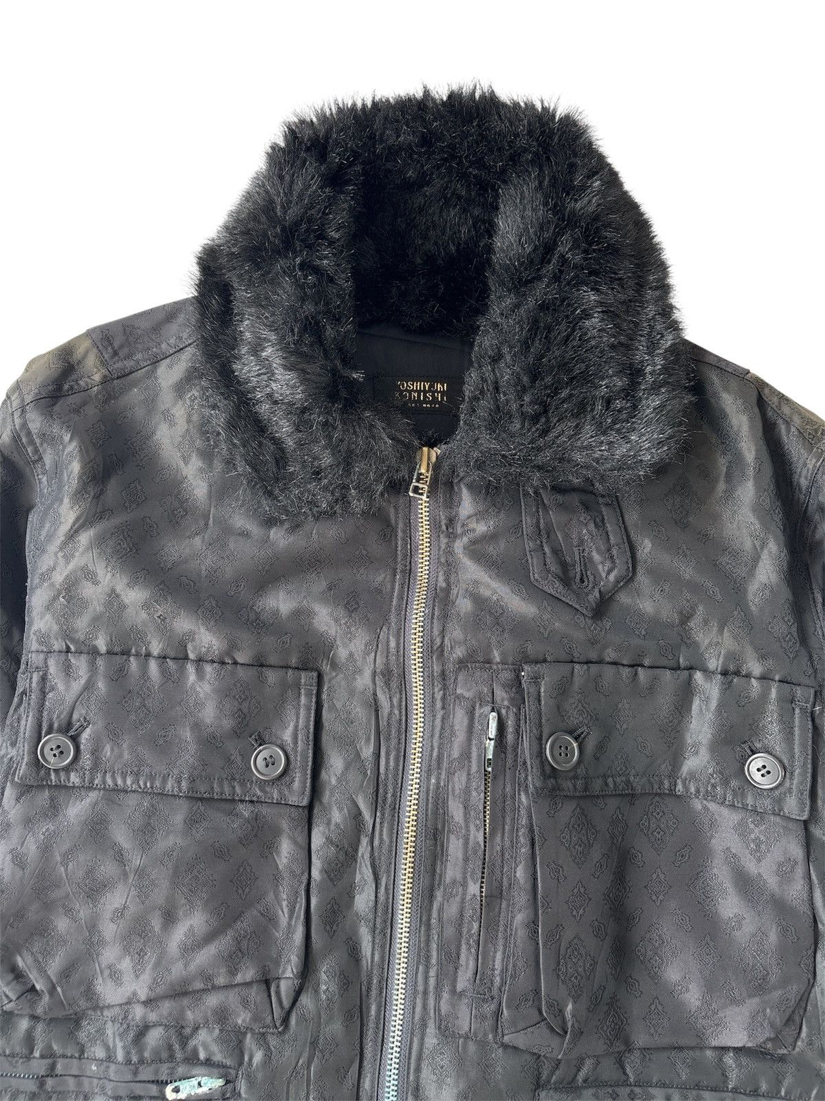 Yoshiyuki Konishi Fur Cropped Flight Jacket Size US M / EU 48-50 / 2 - 3 Thumbnail