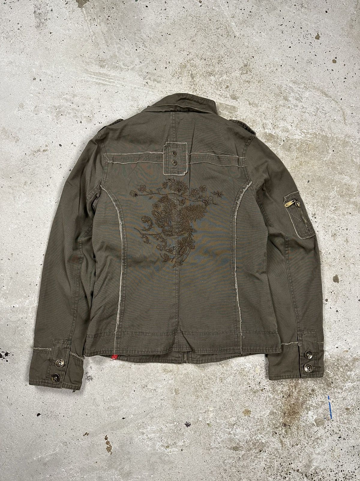 Other Vintage Y2K Army Military Distressed Style Japanese Jacket Size US S / EU 44-46 / 1 - 2 Thumbnail