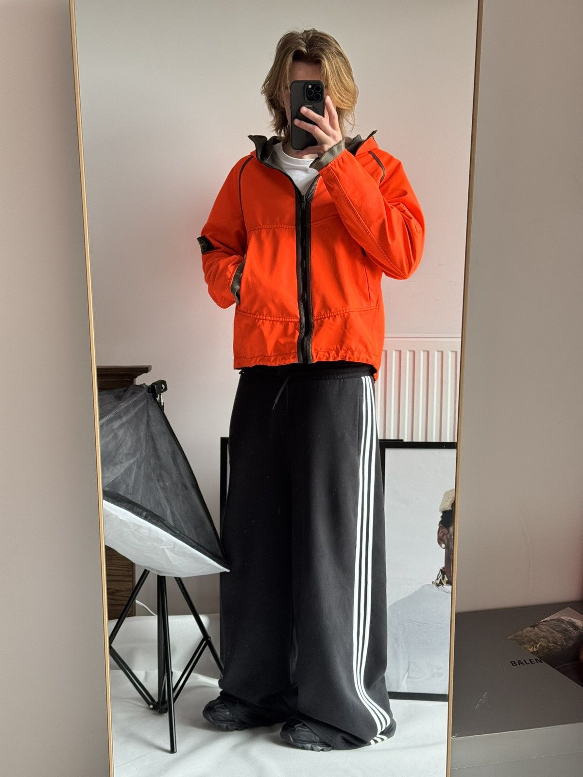 Massimo Osti Stone Island Fluorescent Orange Reversible Jacket AW05 Size US XL / EU 56 / 4 - 12 Thumbnail