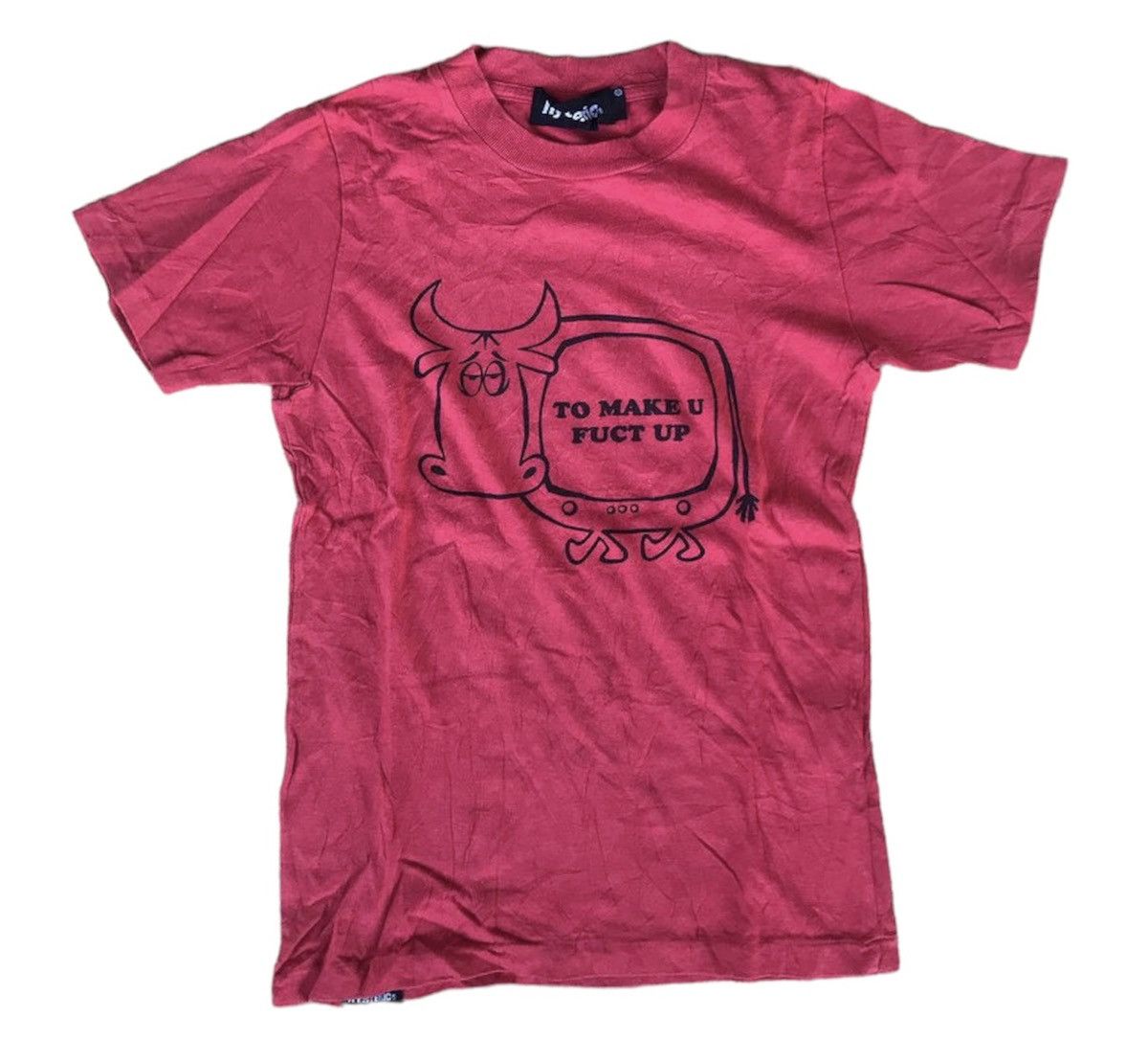 image of Hysteric Glamour Hysterics "to Make U Fuct Up" Tshirt Tee in Red, Men's (Size Small)